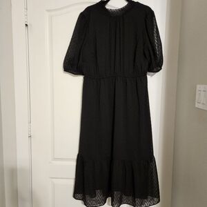 LOFT Midi Black Dress...Brand New with Tags